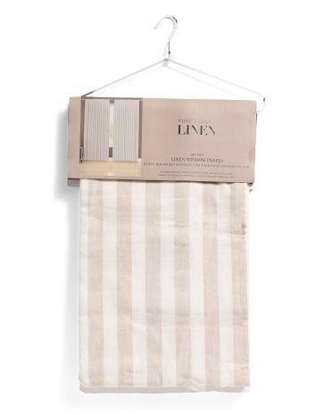 Set Of 2 50x96 Linen Blend Striped Window Panels | TJ Maxx