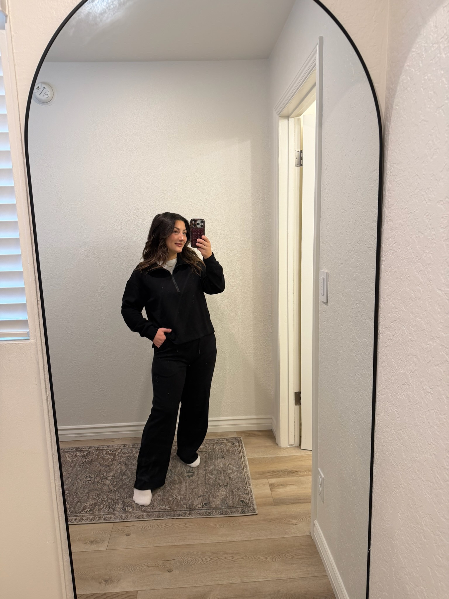 Matching sweatsuit, slip-on sneakers and seamless bralette. Perfect for travel day outfit, running errands or lounging at home! Set size small petite, Tees size small (5'0" 140lbs)#LTKFindsUnder50

#LTKPetite #LTKootd