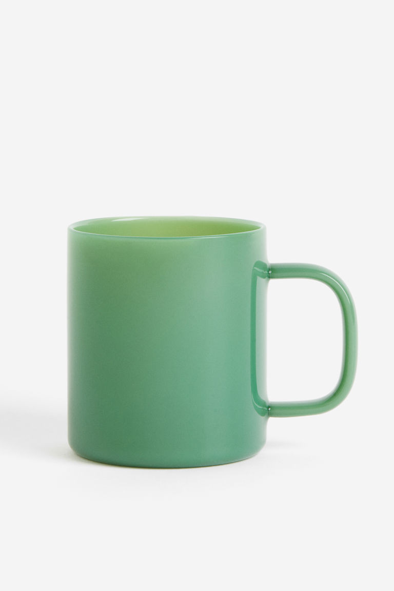 H & M - Glass mug - Green | H&M (UK, MY, IN, SG, PH, TW, HK)