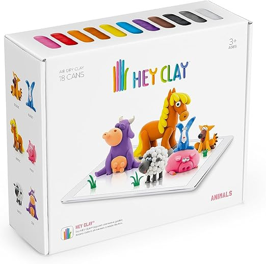 Hey Clay Animals - 18 Can Modeling Air-Dry Clay & Interactive App - Arts & Crafts for Ages 3 to 1... | Amazon (US)