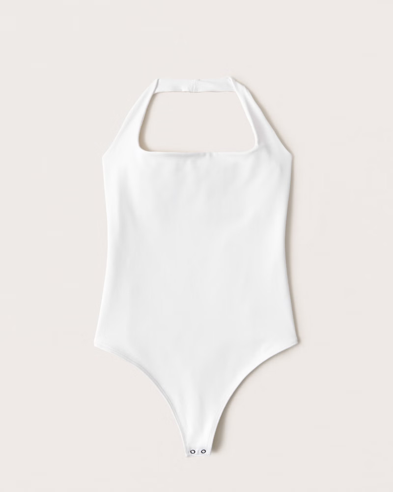 Double-Layered Seamless Fabric Halter Bodysuit | Abercrombie & Fitch (US)