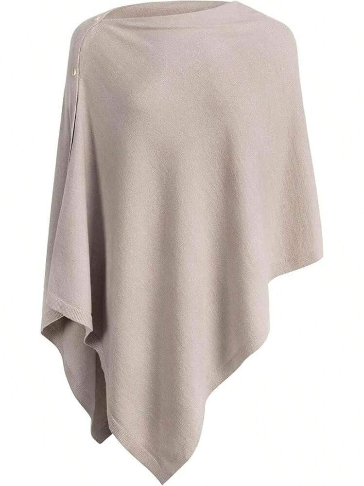 PULI Women's Versatile Knitted Shawls Scarf Poncho Sweater With Buttons Lightweight Spring Summer Fall Wraps | SHEIN