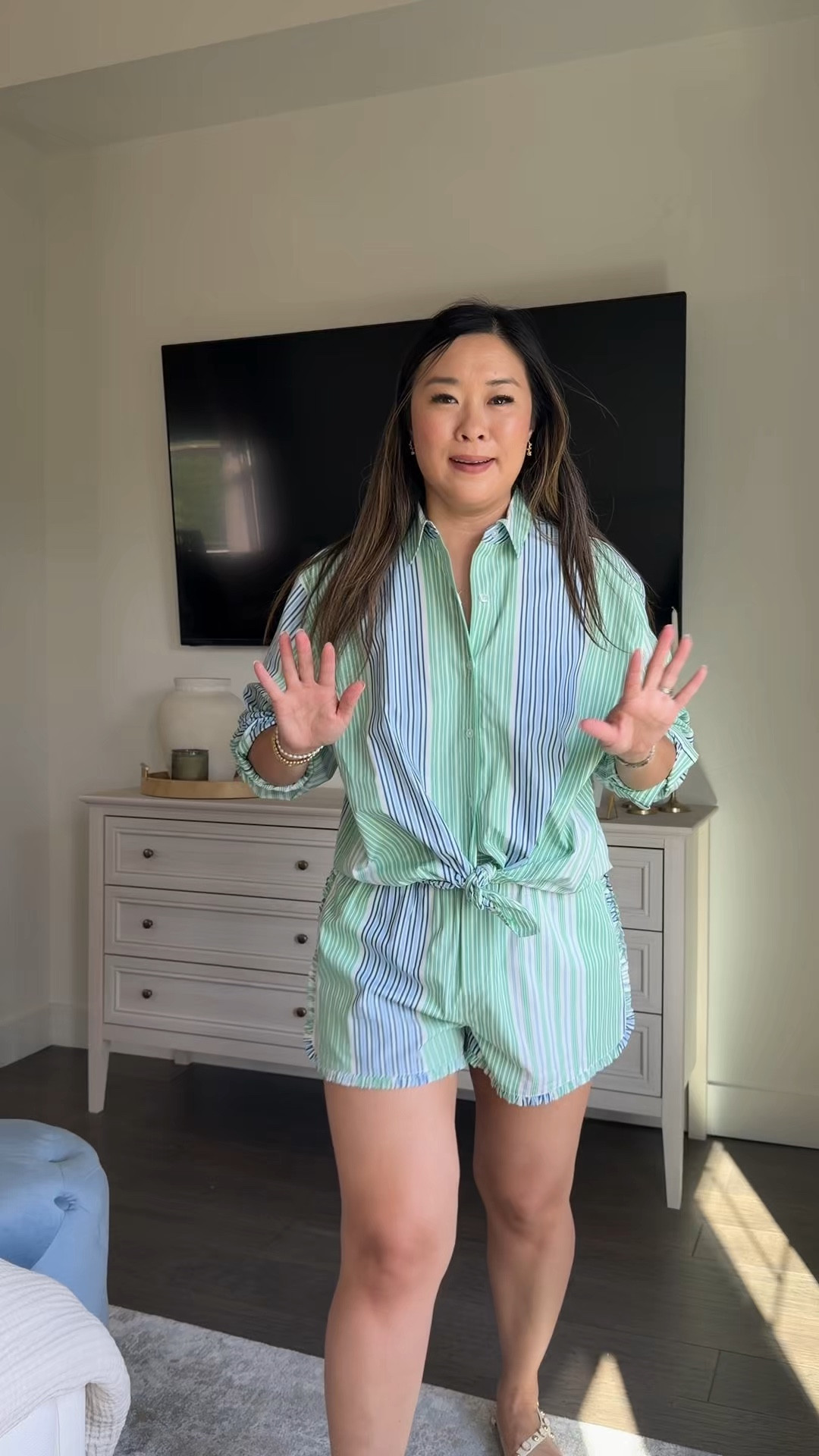 Walmart matching summer set 

Striped Button Down Top: Small
Striped Shorts: Small

#LTKootd #LTKSeasonal #LTKPetite