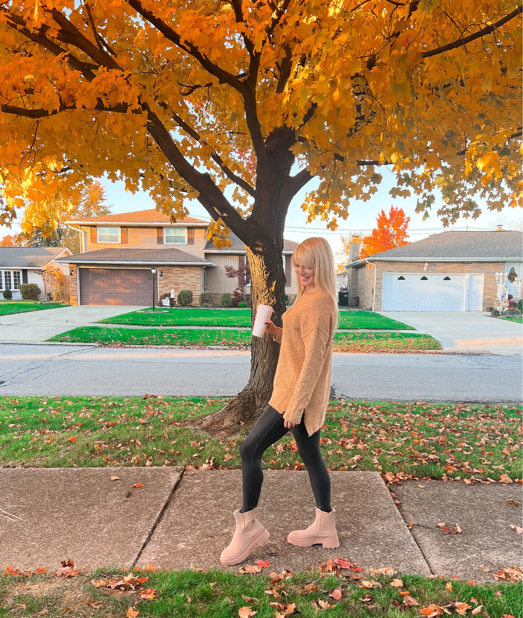 Cozy camel tunic sweater from Amazon Fashion - faux leather leggings under $70 - chunky Chelsea boots - ankle boots - Amazon Finds 

#LTKSeasonal #LTKunder100 #LTKshoecrush