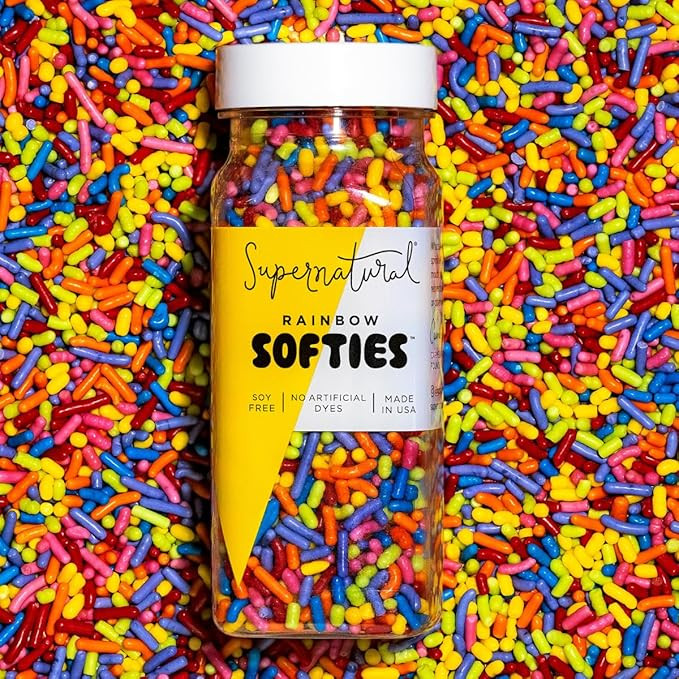 Rainbow Softies Natural Sprinkles by Supernatural, Made in USA, No Artificial Dyes, Soy Free, Glu... | Amazon (US)