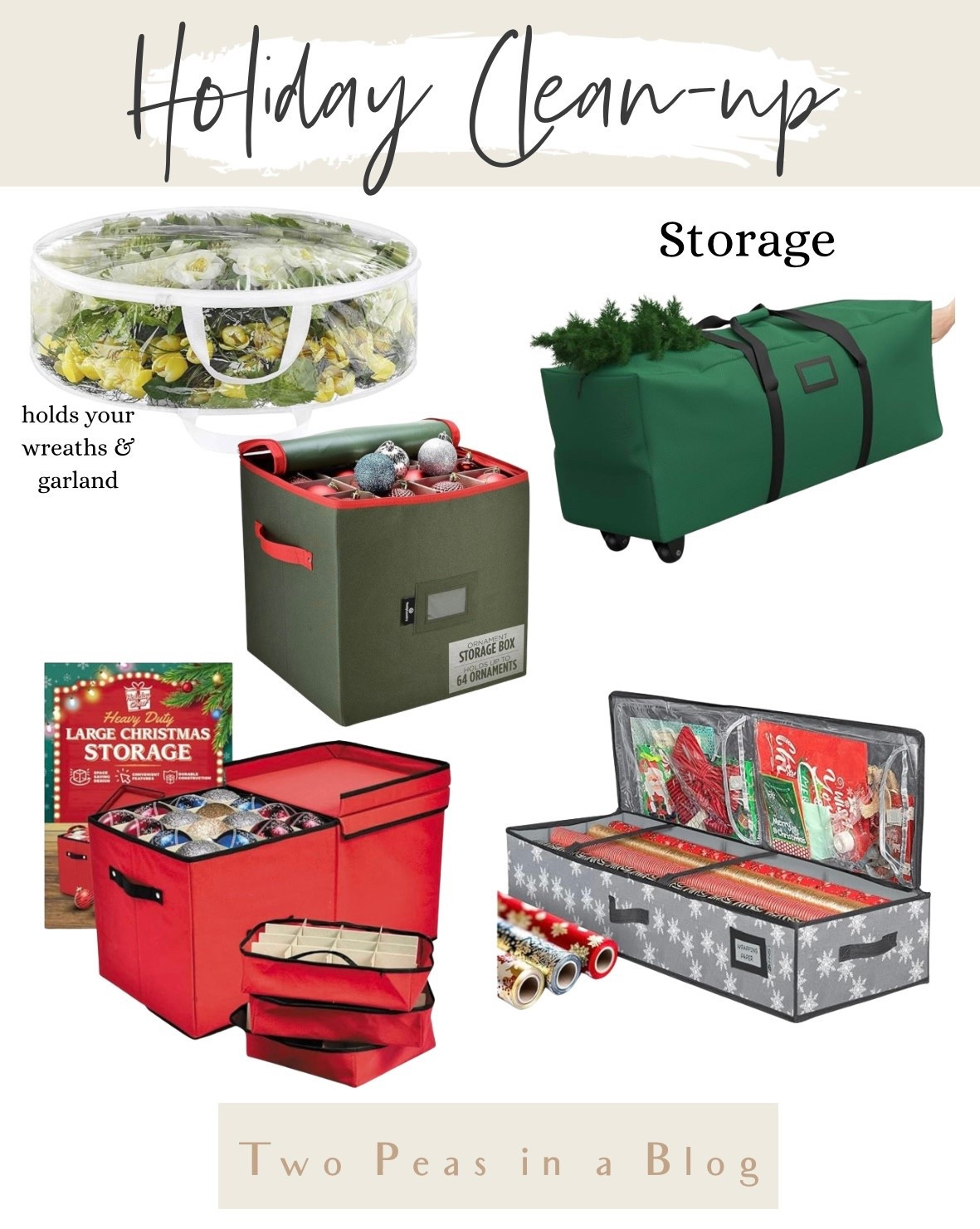 Holiday clean up. Put Christmas decorations away. Christmas storage. Holiday storage. 

#LTKSeasonal #LTKHoliday #LTKHome