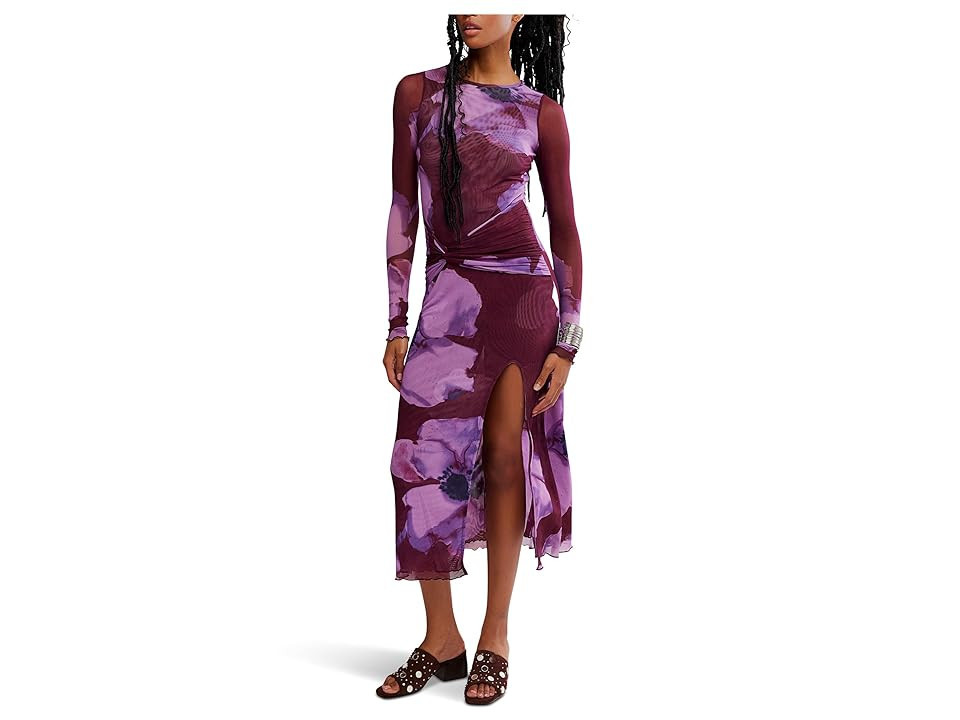 Free People Gianni Maxi Dress Women's Dress Violet Siren Combo : MD (Women's 8-10), Elastane/Nylon | Zappos