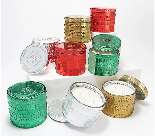 HomeWorx by Slatkin & Co. S/2 Metallic Candles - QVC.com | QVC