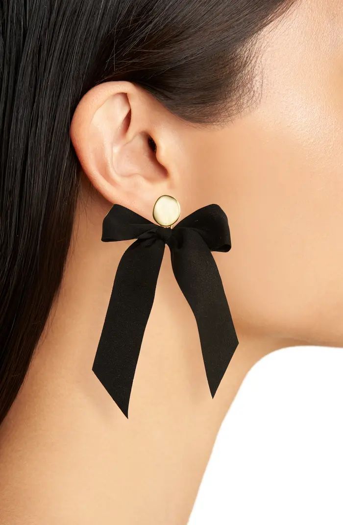 Madewell Satin Bow Statement Earrings | Nordstrom | Nordstrom