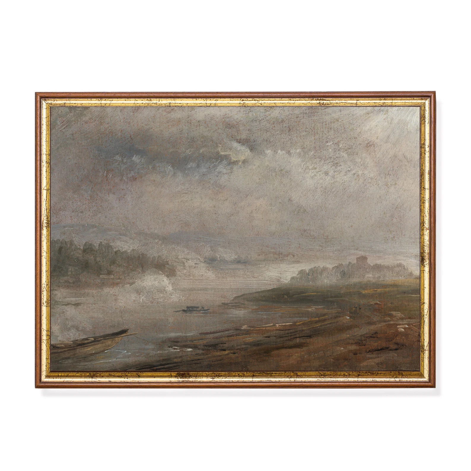 Printed and Shipped Vintage Landscape Painting Antique Country Landscape Moody Rustic River Print... | Etsy (US)