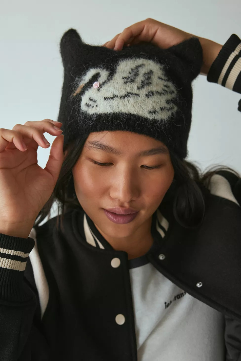 Mylo Swan Fuzzy Beanie | Urban Outfitters (US and RoW)