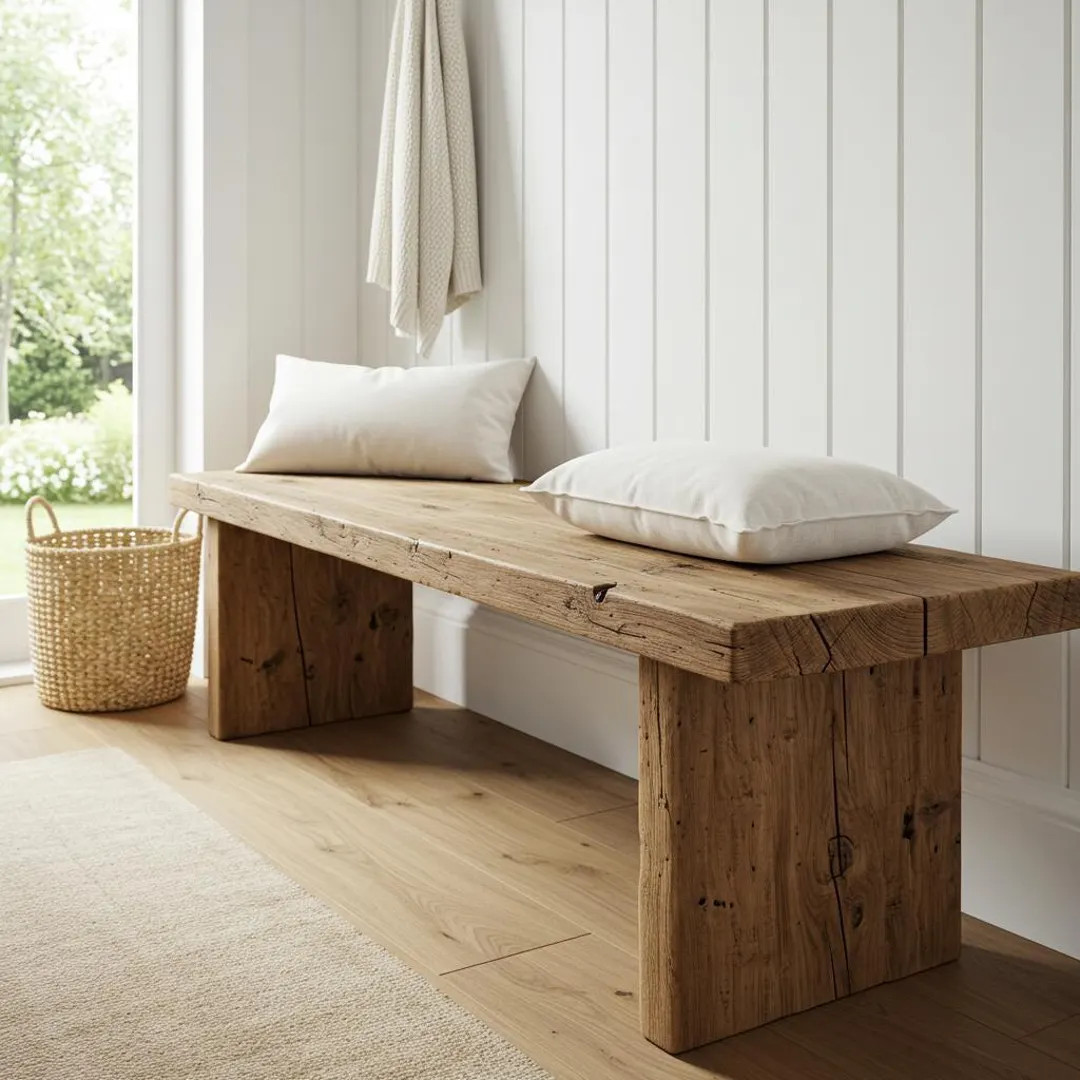 Rustic Reclaimed Wood Bench Entryway Rustic Wood Bench Long Custom Bench for Entryway Farmhouse B... | Etsy (US)