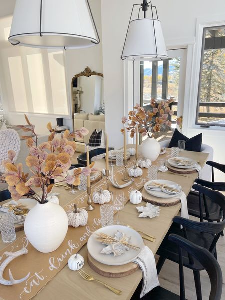 H O M E \ thanksgiving table decor and place setting! 🍂🍂 Finds from Walmart, Target and Amazon 👏🏻

Dining room
Entertaining
Holiday 

#LTKhome #LTKHoliday