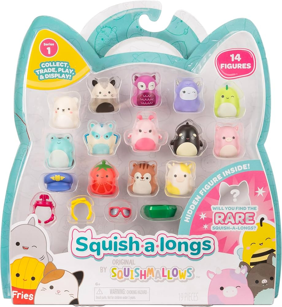 SQUISH-A-LONGS 14 Pack - 1” Mini-Squish with 4 Accessories, 1 Ring, and a Collector’s Guide -... | Amazon (US)