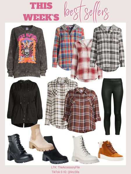 This Week’s Best Sellers

Oversized graphic sweatshirt, oversized pullover, fall flannels, hooded flannels, anorak, fall plaid shirts, faux leather leggings, combat boots, booties, Chelsea boots, boots with fur, hiking boots, Walmart finds, Walmart fashion, Walmart style, affordable fashion, affordable looks, affordable outfits, affordable style, casual looks, casual fashion, casual outfits, casual style 

#LTKstyletip #LTKSeasonal #LTKunder50