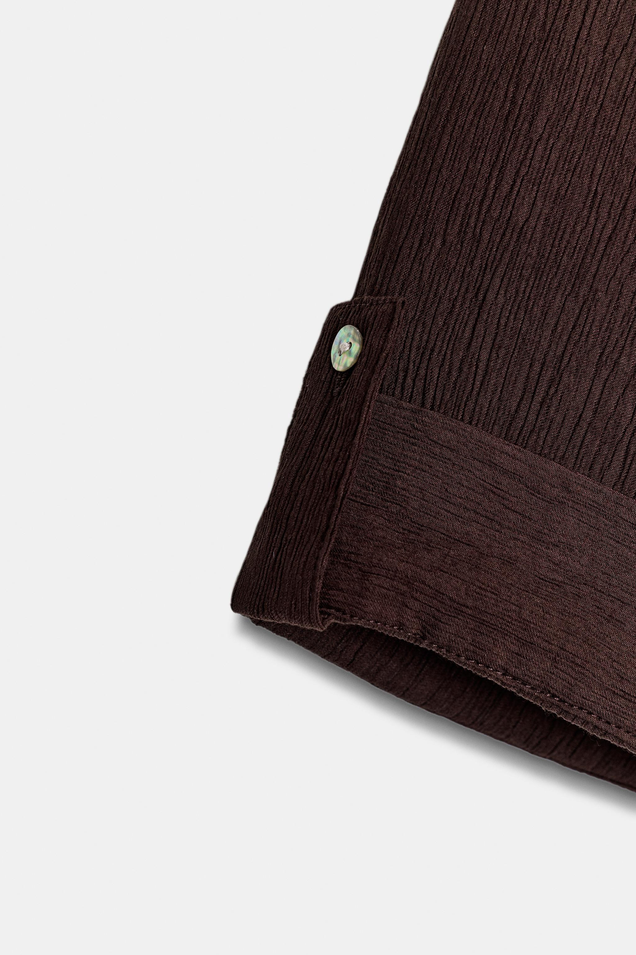 SHORT SLEEVE FLOWING SHIRT | Zara UK