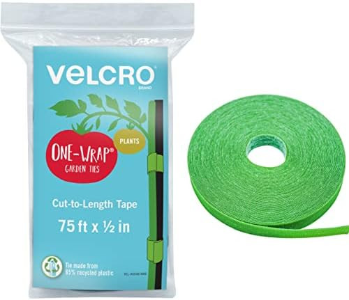 Velcro Brand Adjustable Plant Ties | 75 ft x 1/2 in Green Garden Tape | Reusable, Cut-to-Length H... | Amazon (US)