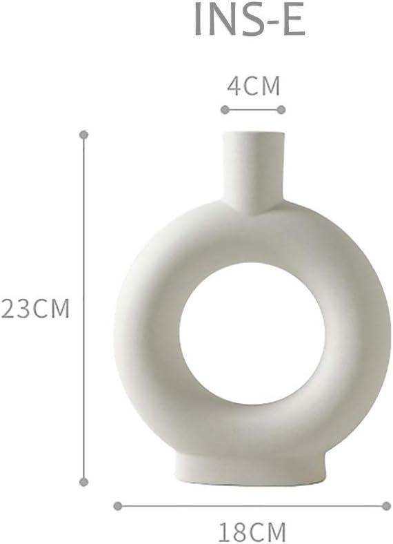 INGLENIX White Ceramic Vases Nordic Minimalism Style Decoration for Centerpieces, Kitchen, Office... | Amazon (US)