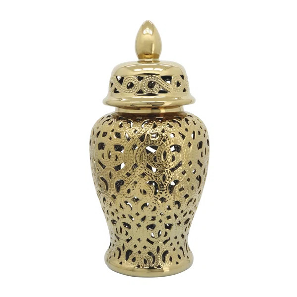 Joyce White 18'' Indoor / Outdoor Ceramic Jar | Wayfair North America