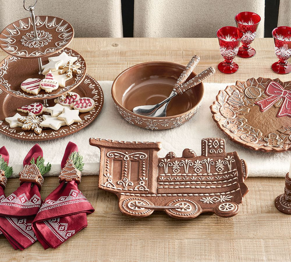 Gingerbread Stoneware Serving Bowl | Pottery Barn (US)