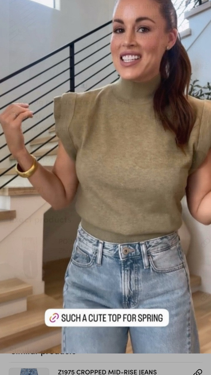 I love this top! It has the perfect little mockneck and the illusion of shoulder pads. Very comfortable and beautiful for Spring! @Zara 

#LTKdayinmylife #LTKgrwm #LTKootd