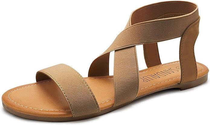 SANDALUP Women's Elastic Flat Sandals | Amazon (US)