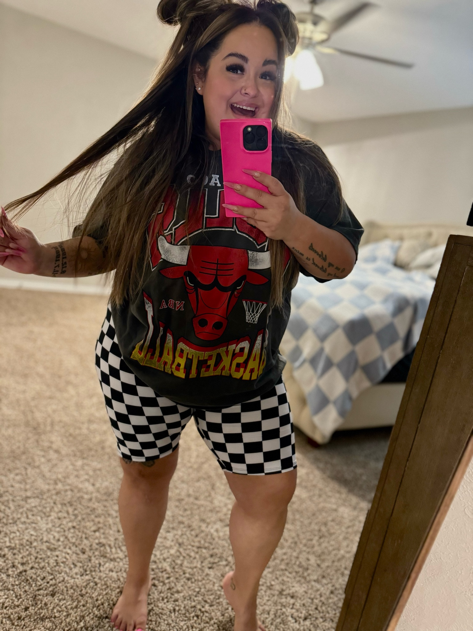 just in time for the finals! Add your favorite NBA team with these cute must have checkered shorts! 🏀

#LTKStyleTip #LTKFindsUnder100 #LTKPlusSize