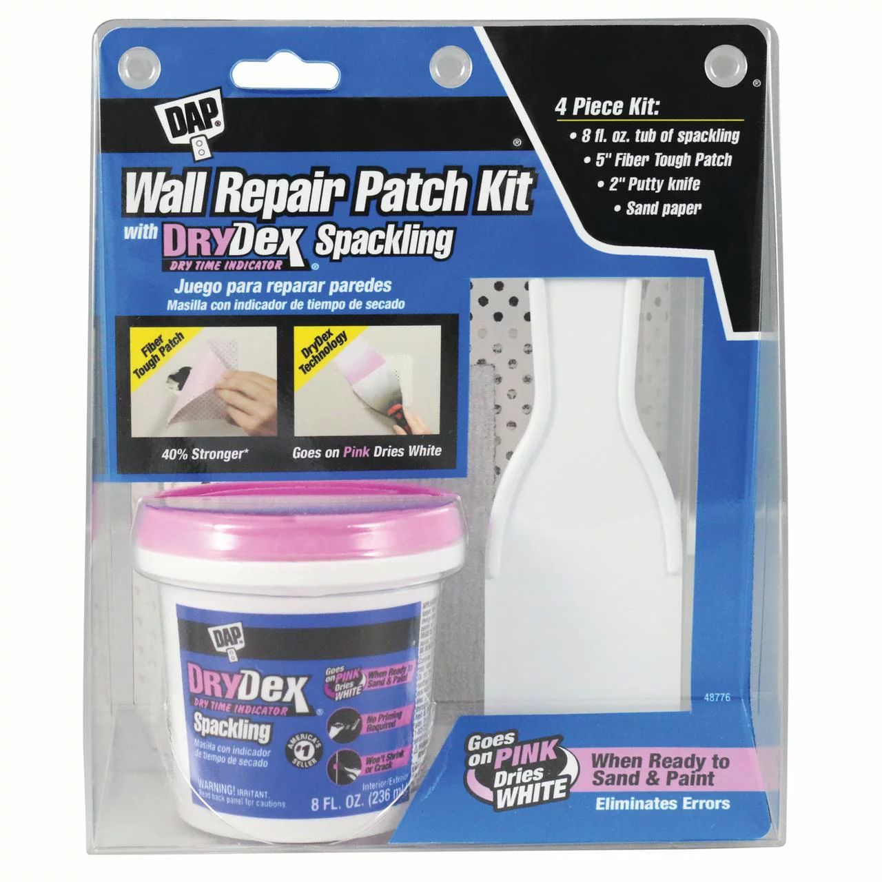 DAP DryDex 8 oz Wall Repair Kit repairs holes and cracks up to 3 in. in diameter - Walmart.com | Walmart (US)
