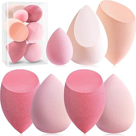 Makeup Sponge Set Foonbe Blender Sponges 7 Pcs for Liquid, Cream, and Powder, Latex Free, Multi c... | Amazon (US)