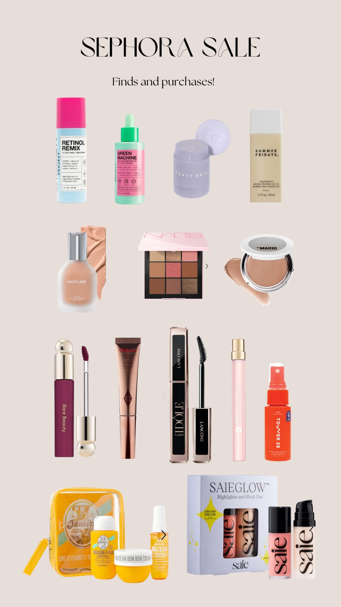 What I purchased for the Spring Sephora sale…a haul to last me for awhile 🎉🎉🎉 #sephorasale

#LTKunder50 #LTKunder100 #LTKbeauty