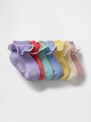 Baby & Toddler Ruffle Ankle Socks (7-Pack) | Gap | Gap (US)