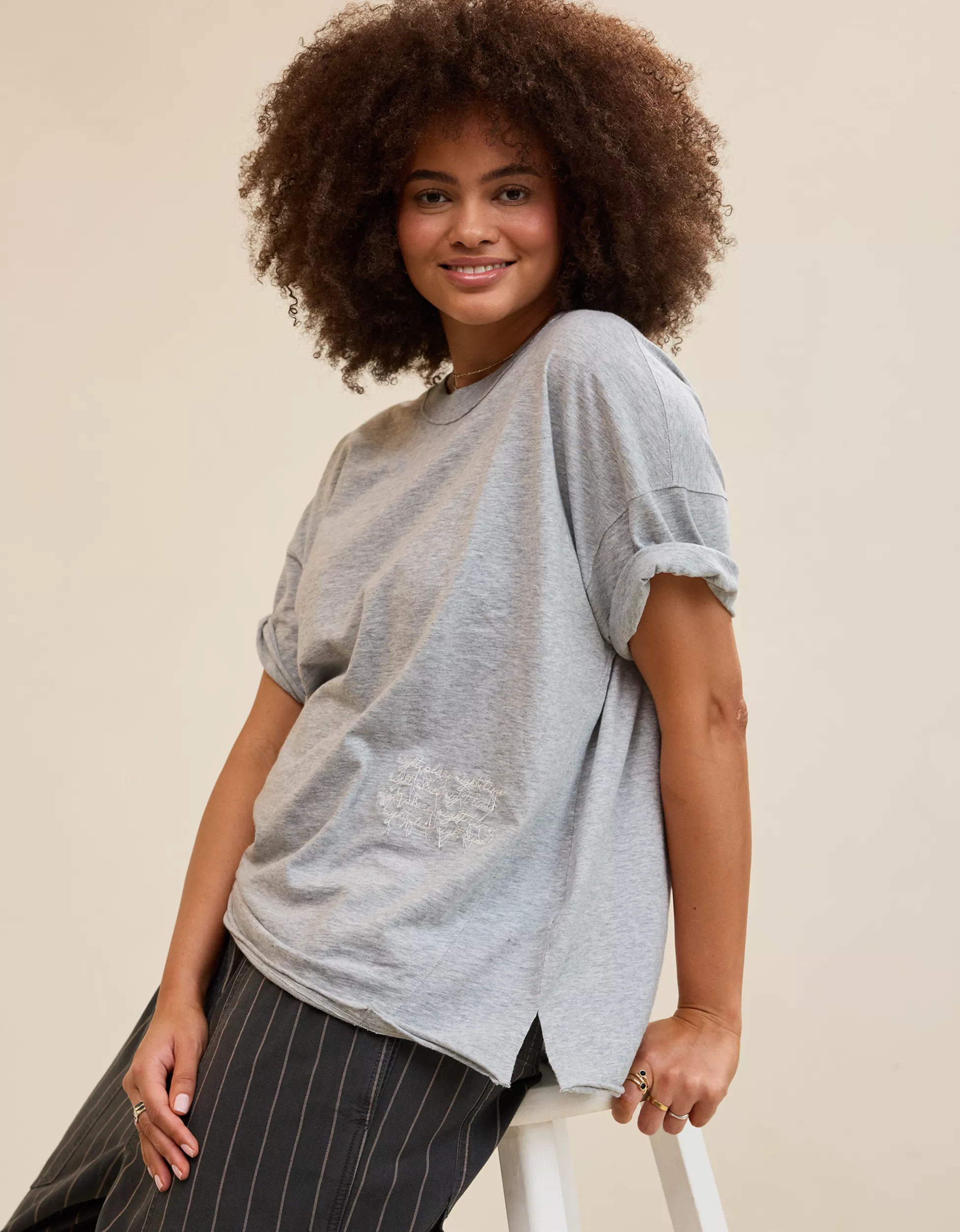 Aerie Oversized Crew Boyfriend T-Shirt | Aerie