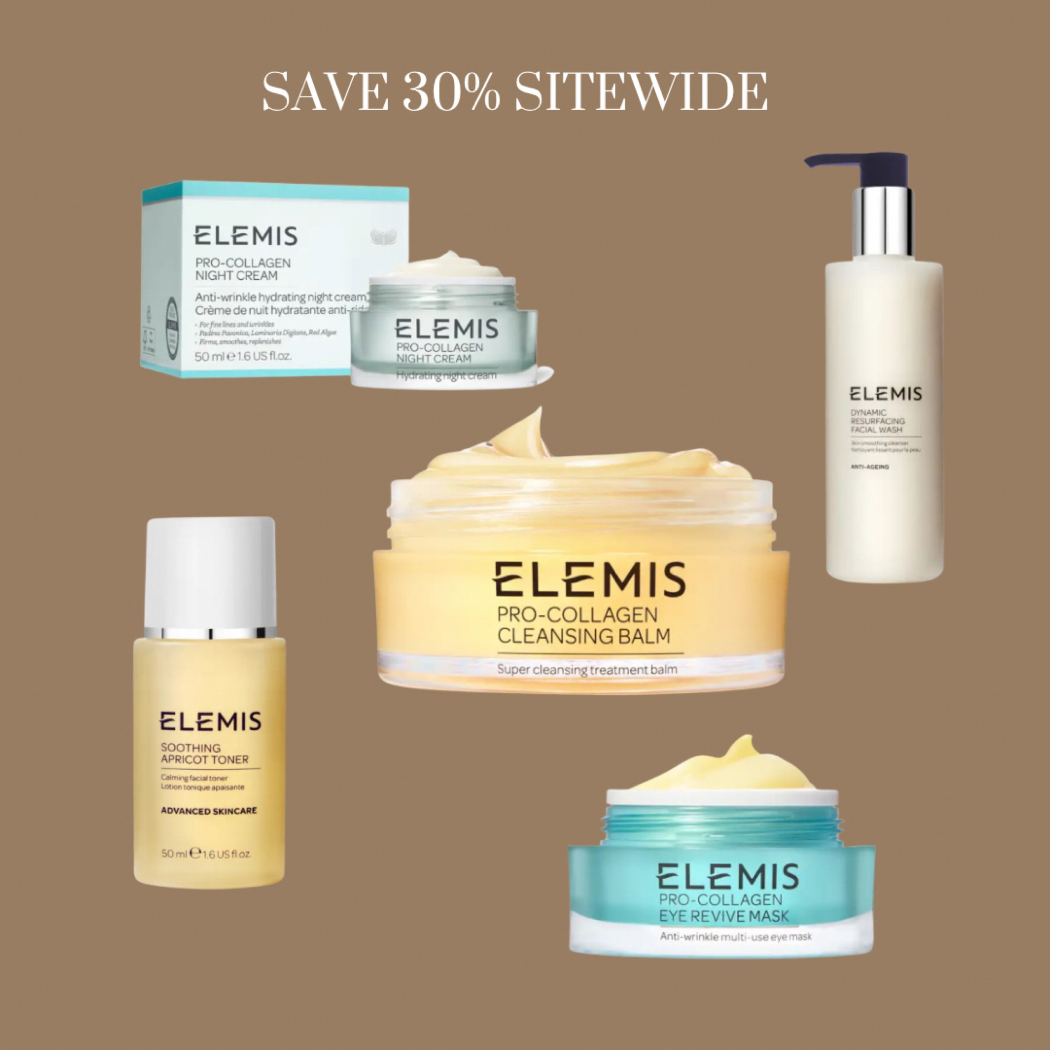 30% OFF Site wide. Use code PREVIEW .
If you don’t own this cleanser yet, Steve even friends??? Elemis. Cleanser. Skincare. Eye mask. Toner. Night cream.

#elemis #sale #skincare 

#LTKsalealert #LTKfindsunder100 #LTKbeauty