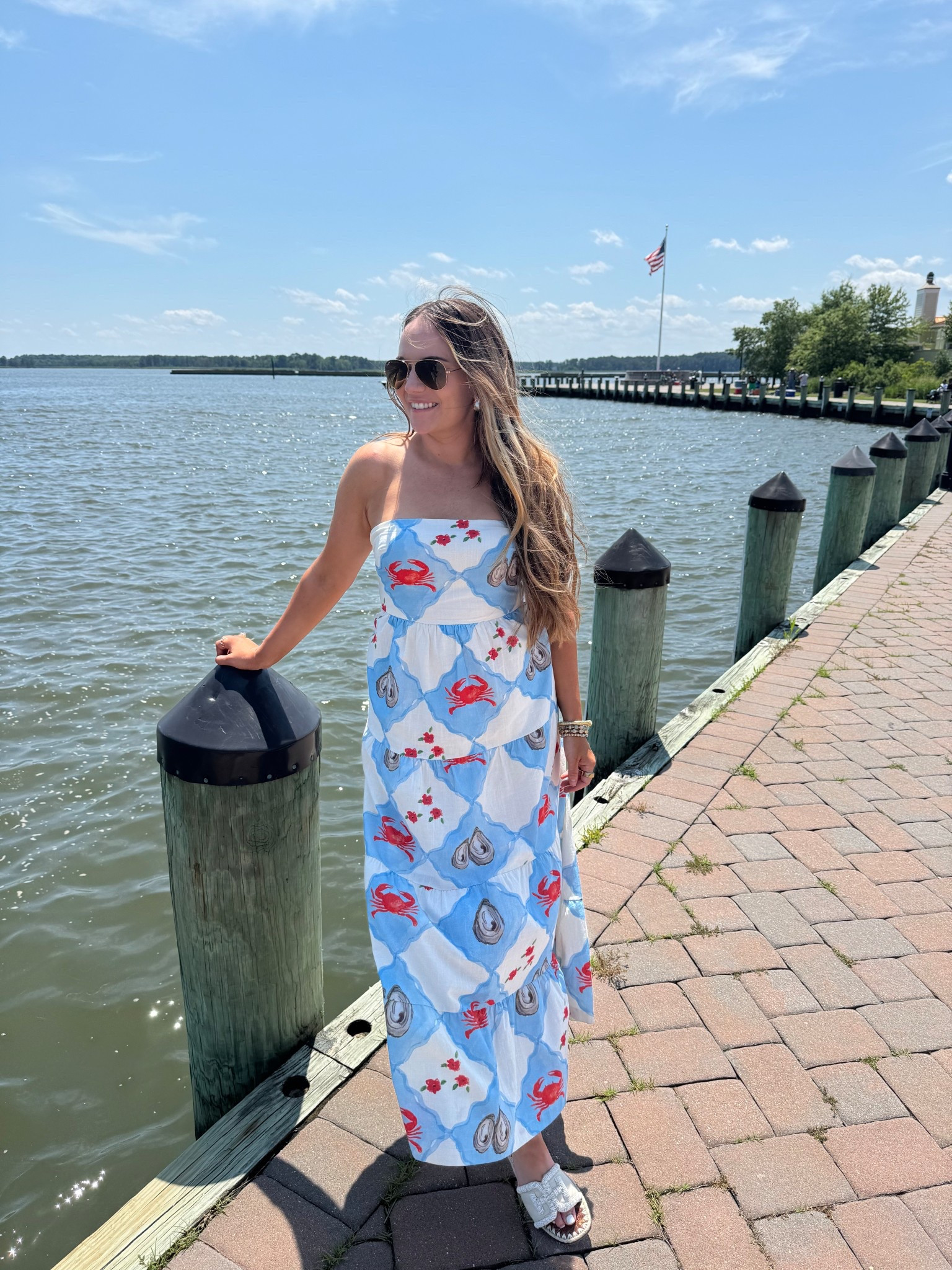 Chesapeake Bay dress! Wearing a size small
🩵🦪🦀🐚

#LTKStyleTip #LTKU #LTKTravel