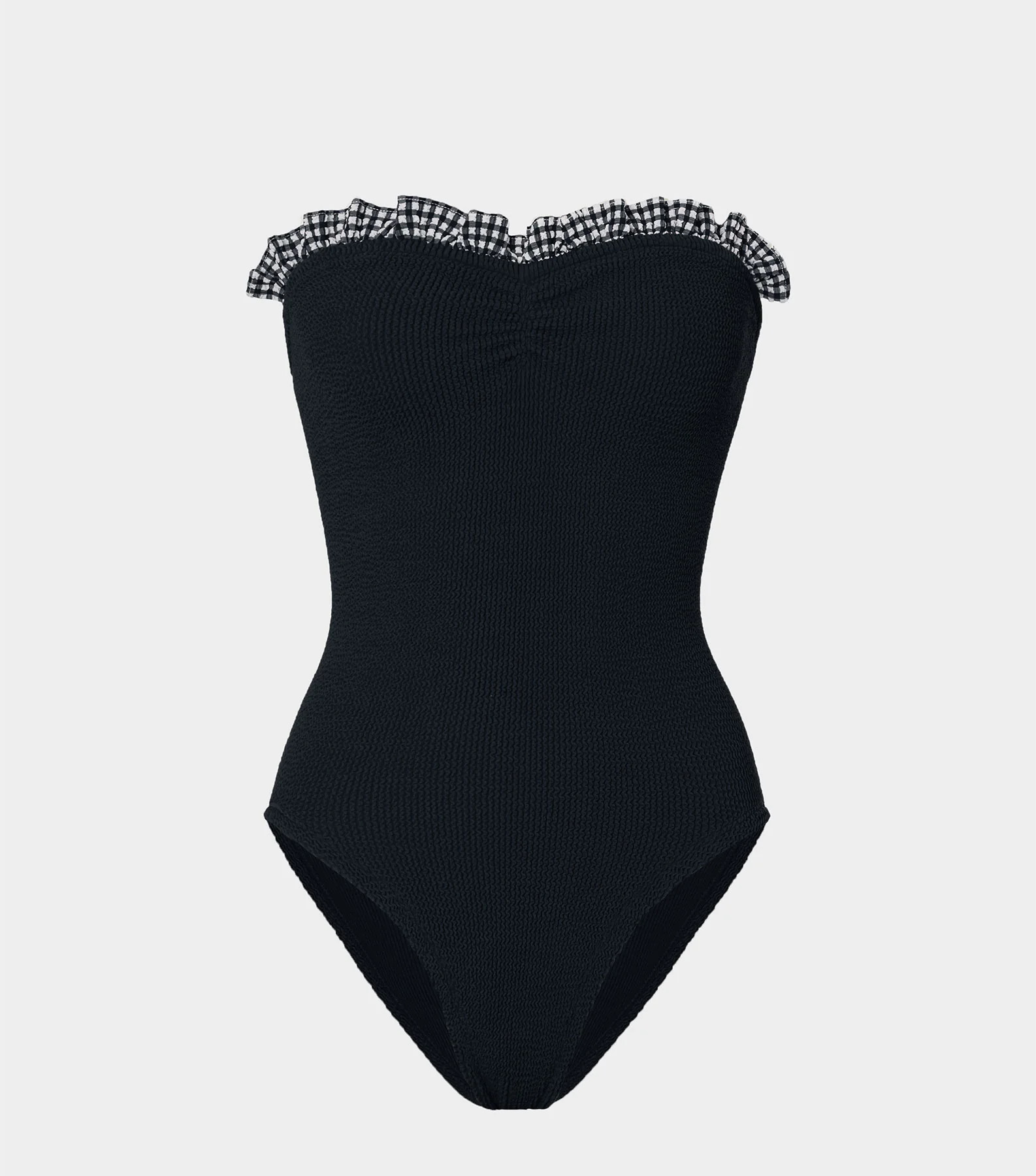 Dolly Swim - Black Gingham | HUNZA G