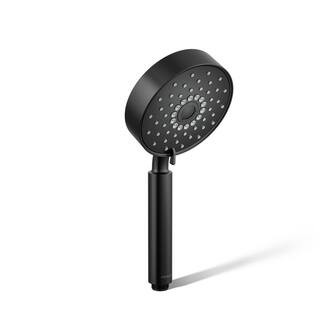 Purist 3-Spray 5 in. Triple Wall Mount Handheld Shower Head in Matte Black | The Home Depot