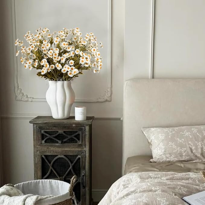 Melorca&Guilla Artificial Flowers Fake Flowers,6PCS 20" Faux Floral Stems for Vase, Artificial Fl... | Amazon (US)