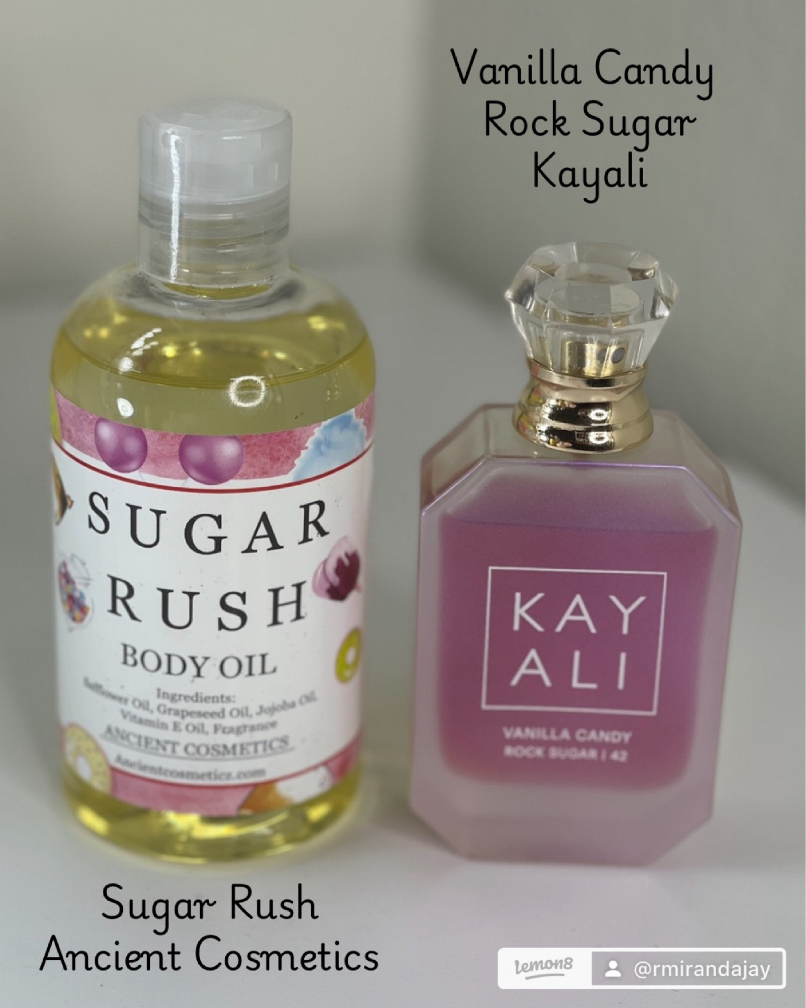 Beautiful scent combo featuring Kayali Vanilla Candy Rock Sugar and Ancient Cosmetics Sugar Rush.

#LTKBeauty #LTKFindsUnder50
