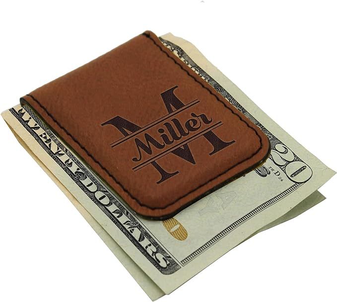 Personalized Magnetic Money Clip - Custom Engraved for Men, Him, Dad | Amazon (US)