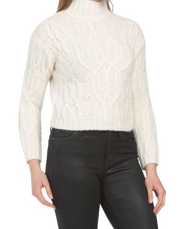 Interlaced Cable Turtleneck Sweater | TJ Maxx