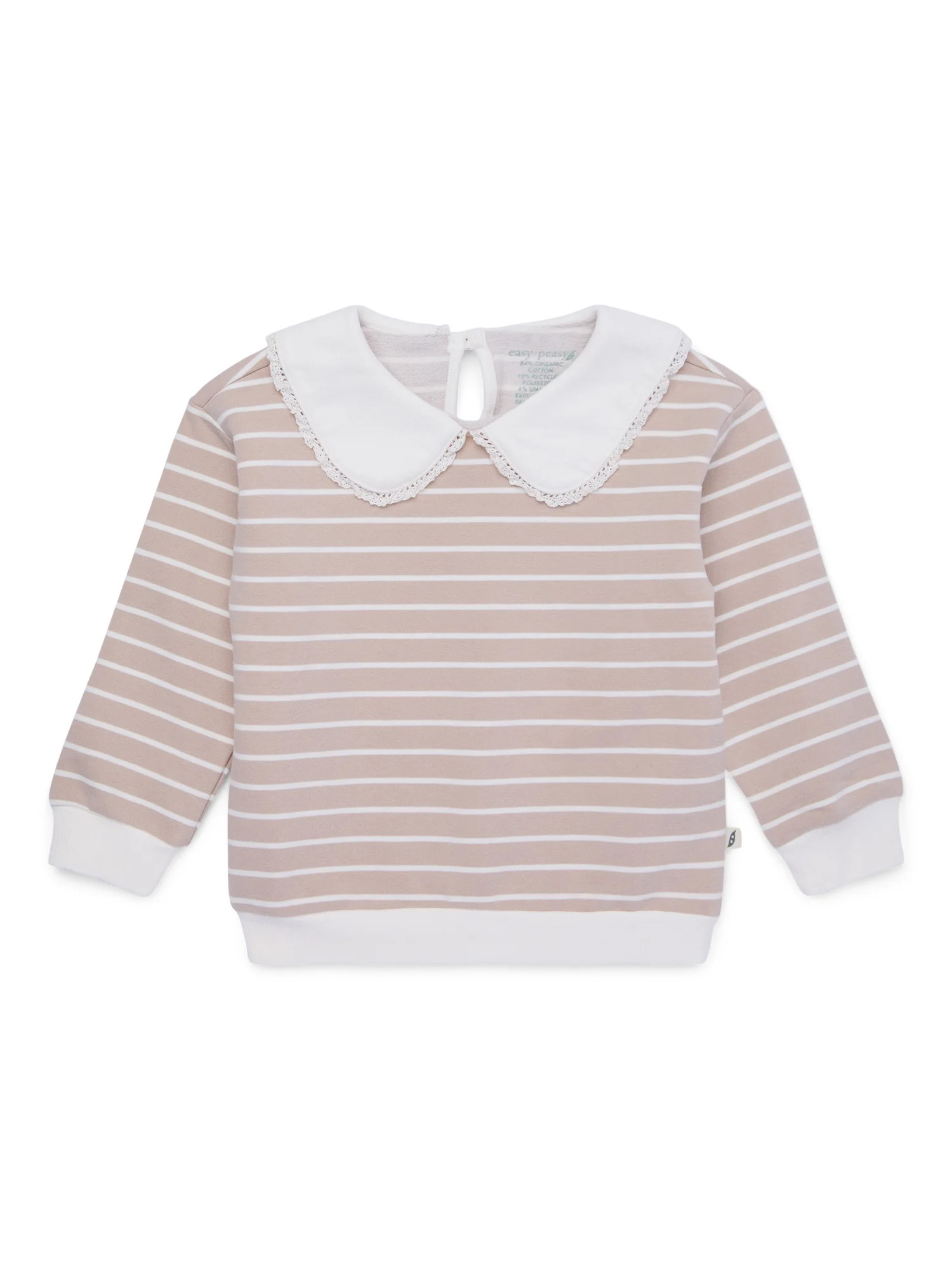 easy-peasy Toddler Girls Peter Pan Collar Sweatshirt, Sizes 18M-5T | Walmart (US)