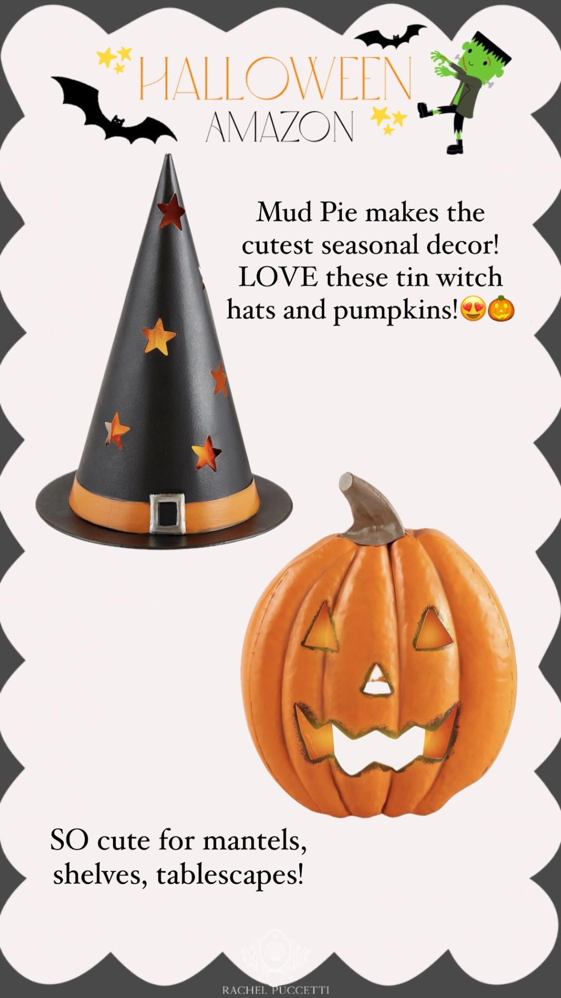 Amazon Halloween decor, Mud Pie Halloween decor, witch hats, light up pumpkins, jack o lanterns, amazon finds, amazon home, amazon favorites, amazon must haves 

Mud Pie makes the cutest, quality seasonal decor and I LOVE these tin witch hats and pumpkins!😍🎃🕸️ amazing price!! 

#LTKFindsUnder100 #LTKFindsUnder50 #LTKHome