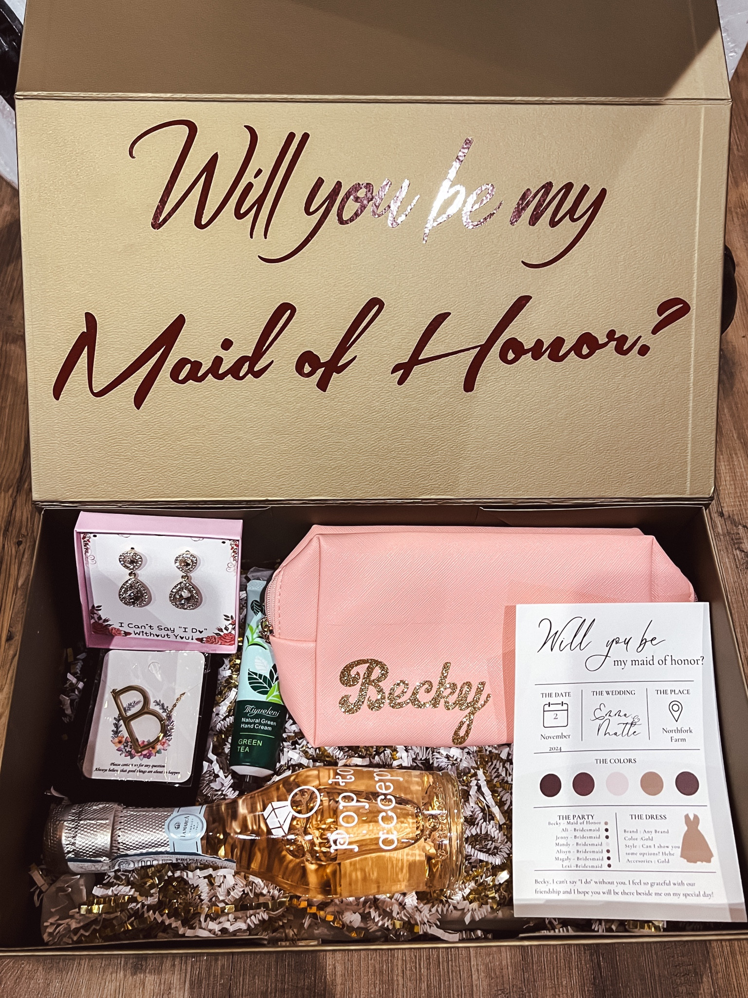 Bridesmaid box inspo and links dor anyone interested in doing something like this!

I used Canva and my Cricut to make a lot of the items to give them that extra ✨razzle dazzle✨ 🤣#LTKGiftGuide 

#LTKunder100 #LTKwedding