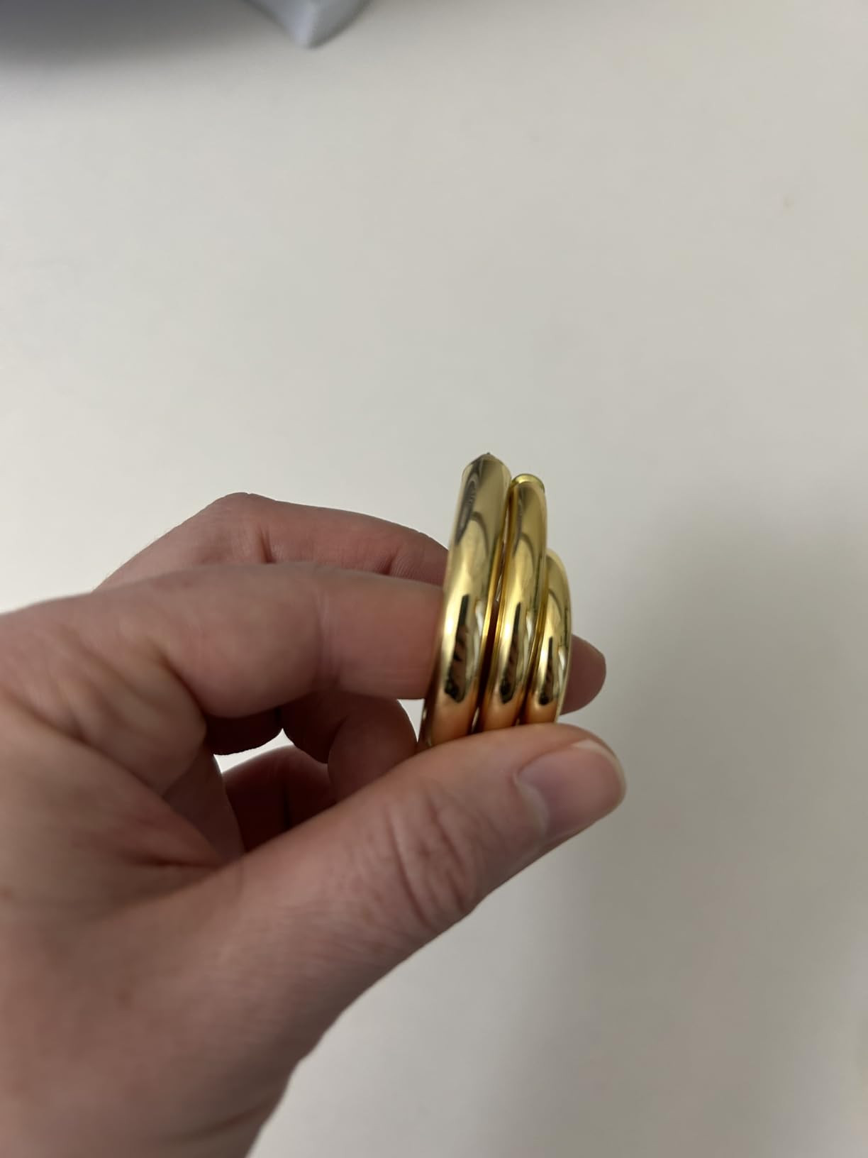 PAVOI 14K Gold Plated Lightweight Chunky Open Hoops for Women | Trendy Gold Hoop Earrings | Amazon (US)