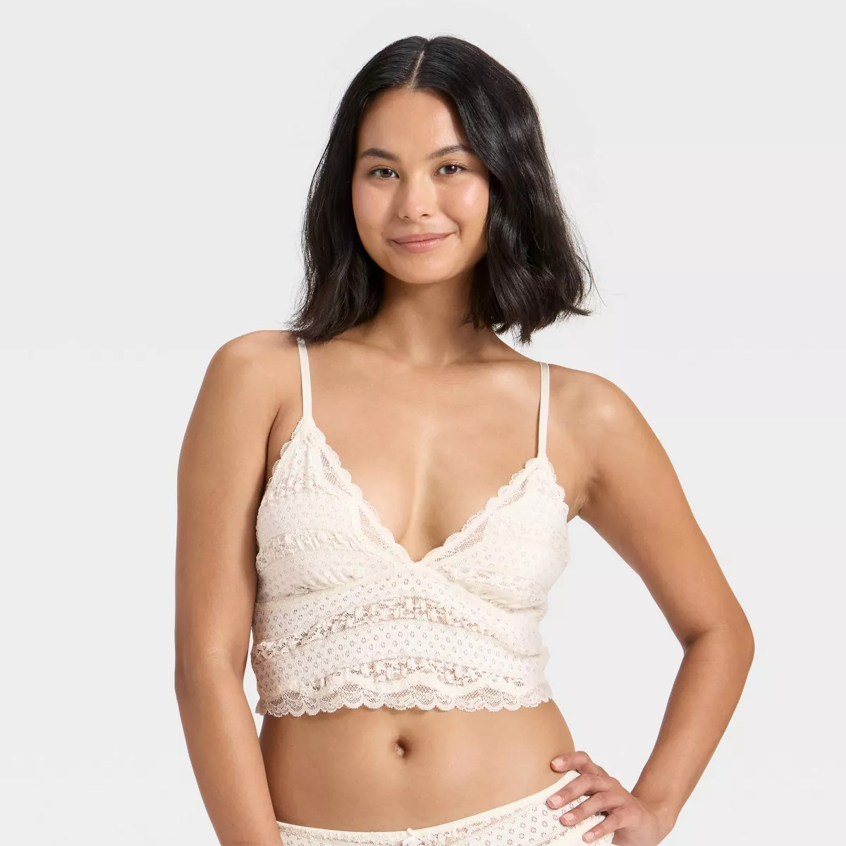 Women's Bubble Lace Cropped Cami - Wild Fable™ | Target