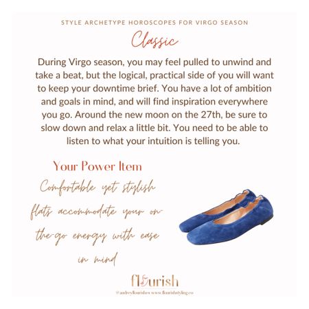 Virgo season is upon us! We are just in time for the New Moon in Virgo which will be exact on Saturday, August 27th. It is a great time to reflect and set your goals for the next lunar cycle. What does this season have in store for you? Check out our horoscopes by Style Archetype + power items below!

#LTKstyletip #LTKSeasonal #LTKshoecrush