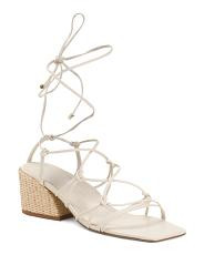 Made In Brazil Leather Cassandra Block Heel Sandals | TJ Maxx