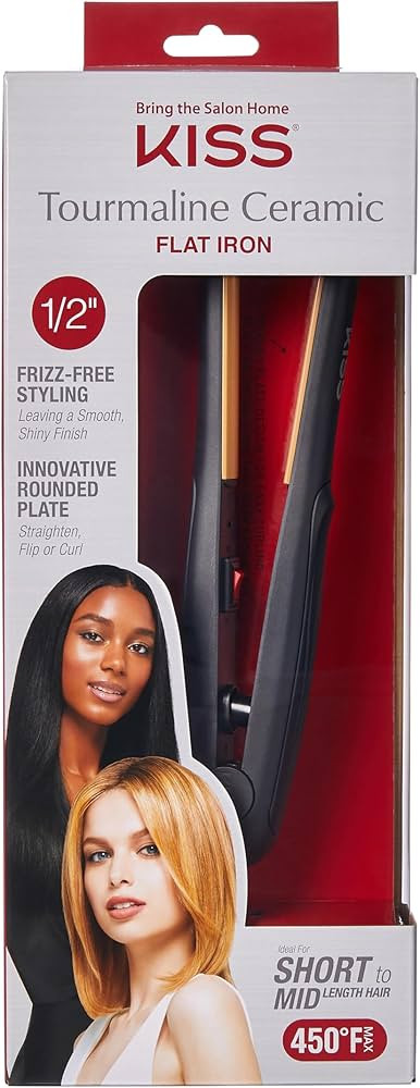 KISS Ceramic Tourmaline Flat Iron, 1/2" | Amazon (US)