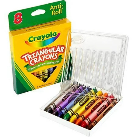 Crayola Crayons Triangular Antiroll 8 Crayons Multi Color | Walmart (US)