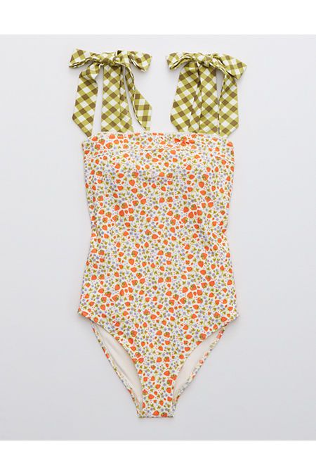 Aerie Bandeau One Piece Swimsuit | American Eagle Outfitters (US & CA)